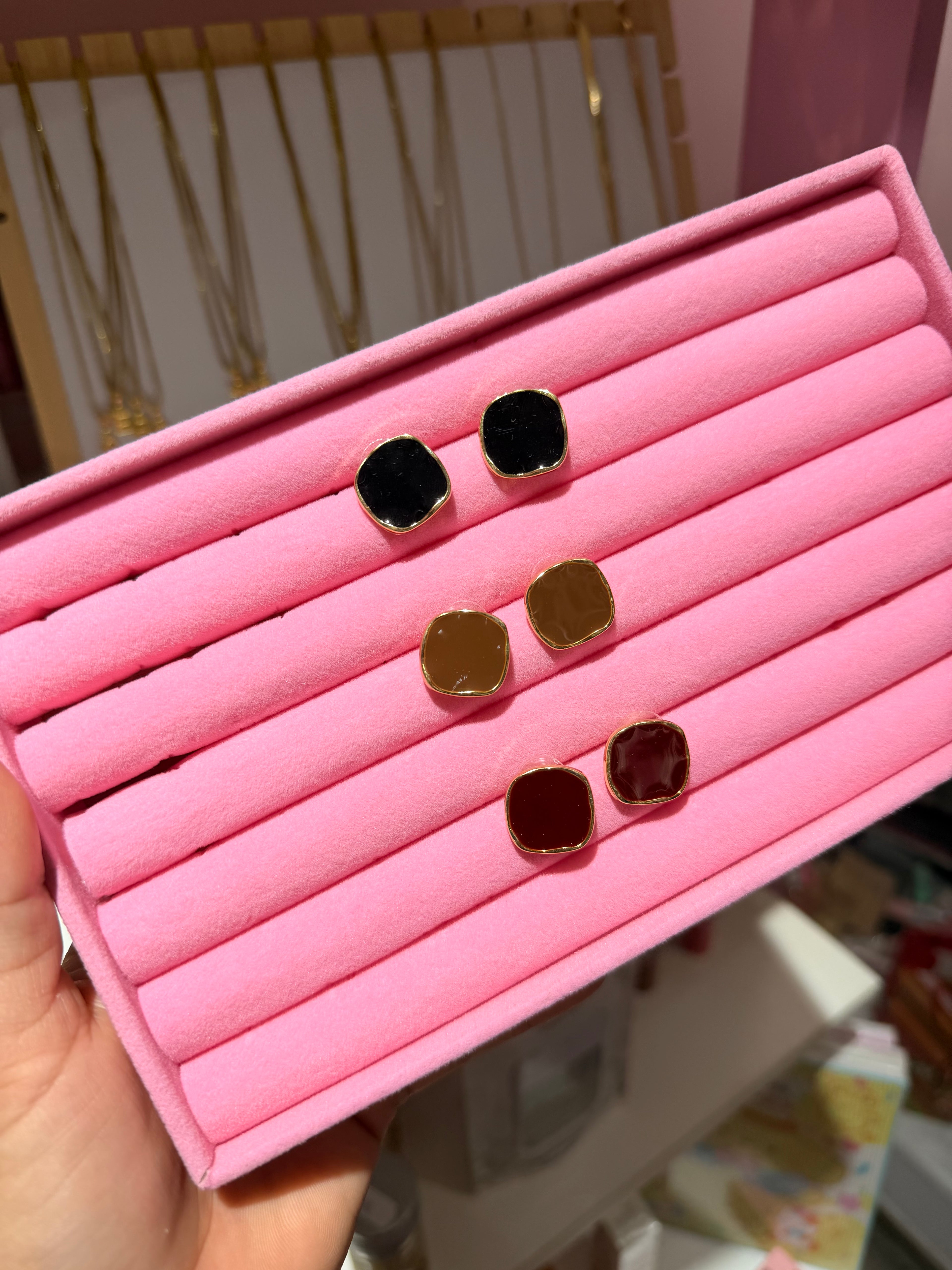 Aretes cuadrados minimalistas | Joyeria