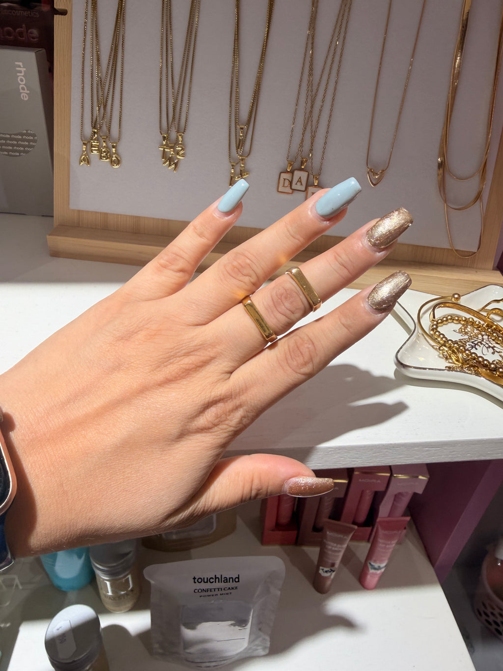 Anillo barrita color dorado |Joyeria