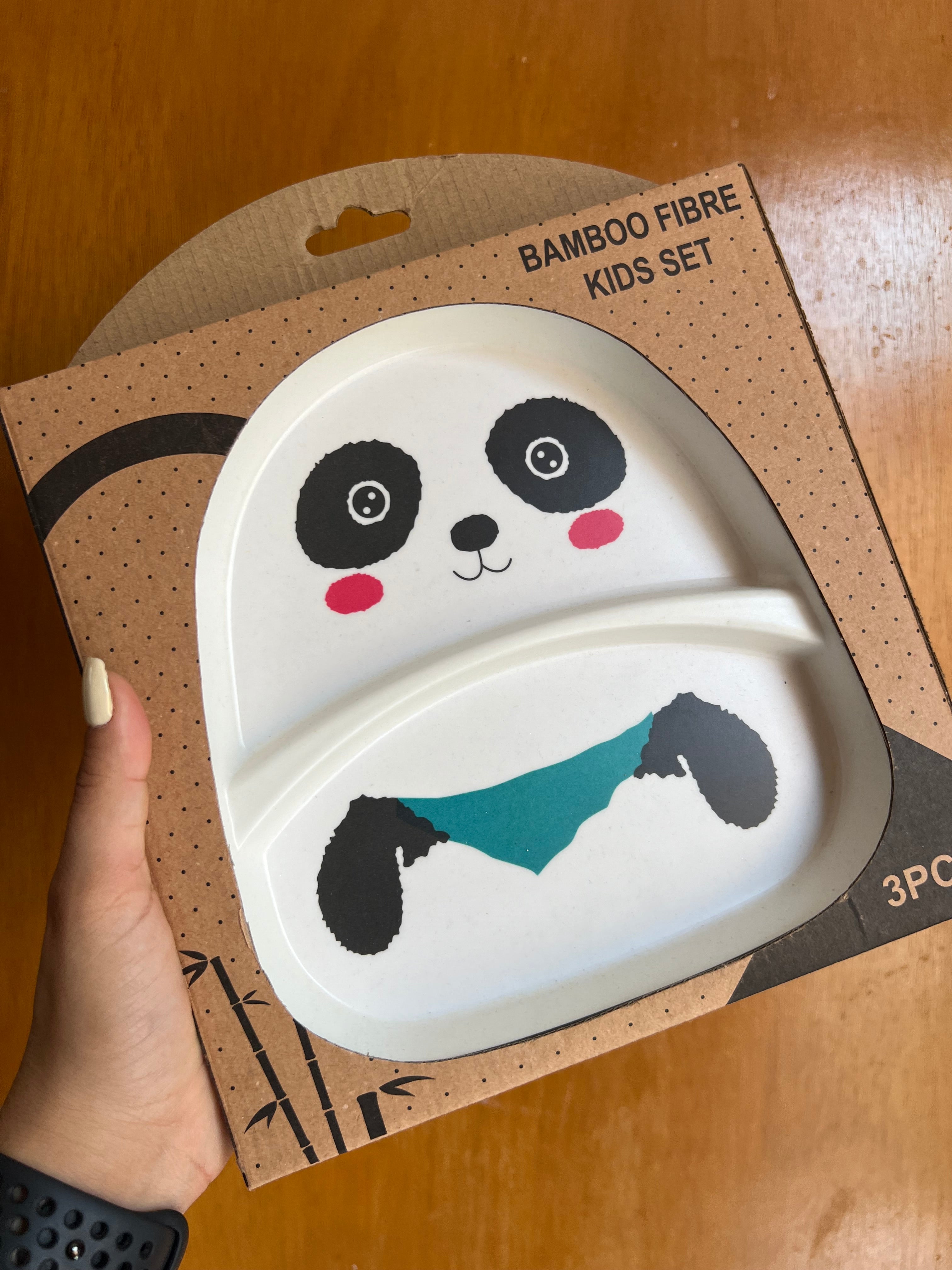 Plato bambú para niños