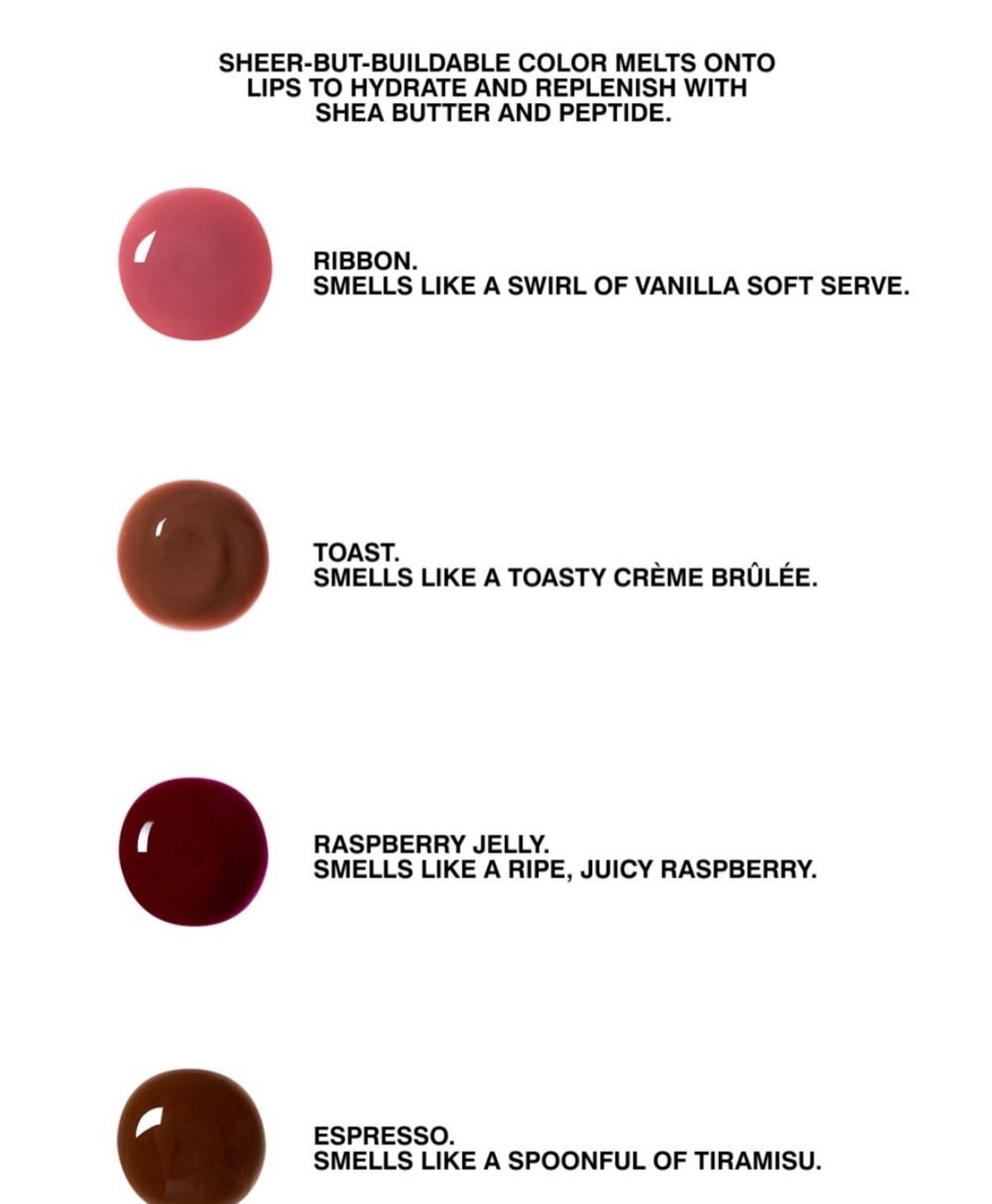 the scented peptide lip tint set