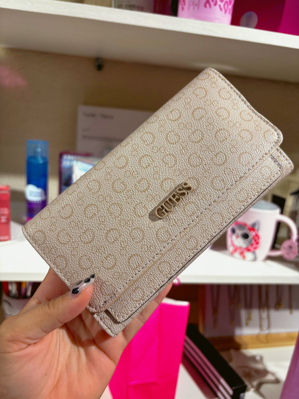 Cartera Guess Beige