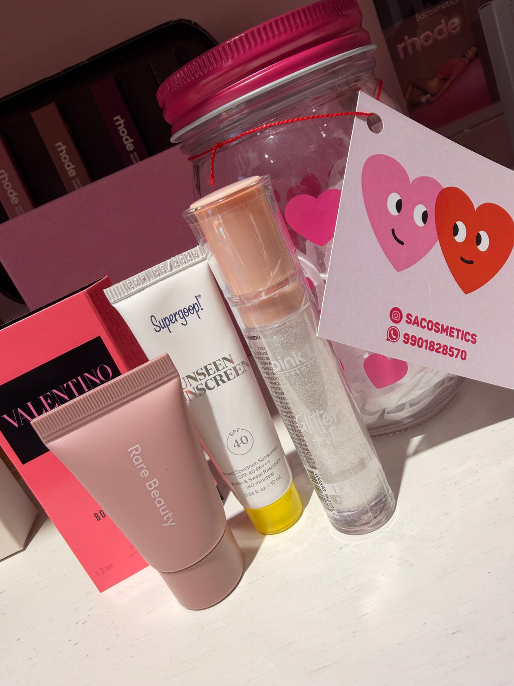 Vaso valentines fucsia