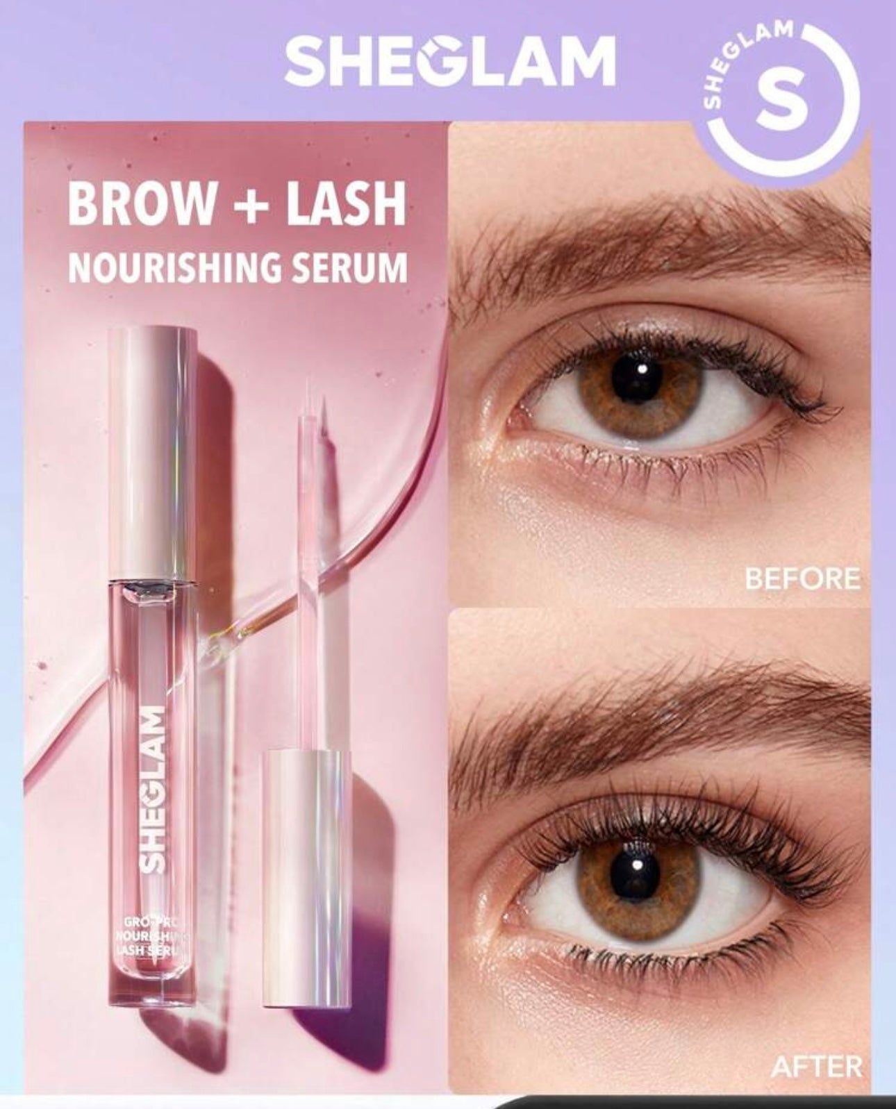 suero pestañas y cejas sheglam