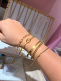 Set 5 Pulseras chapa de oro |Joyeria