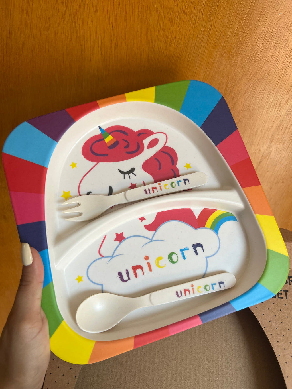 Plato bambú para niños