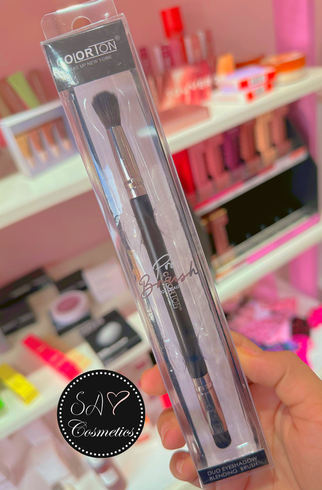 Duo eyeshadow blending brush | Brocha Duo para sombra y difuminado