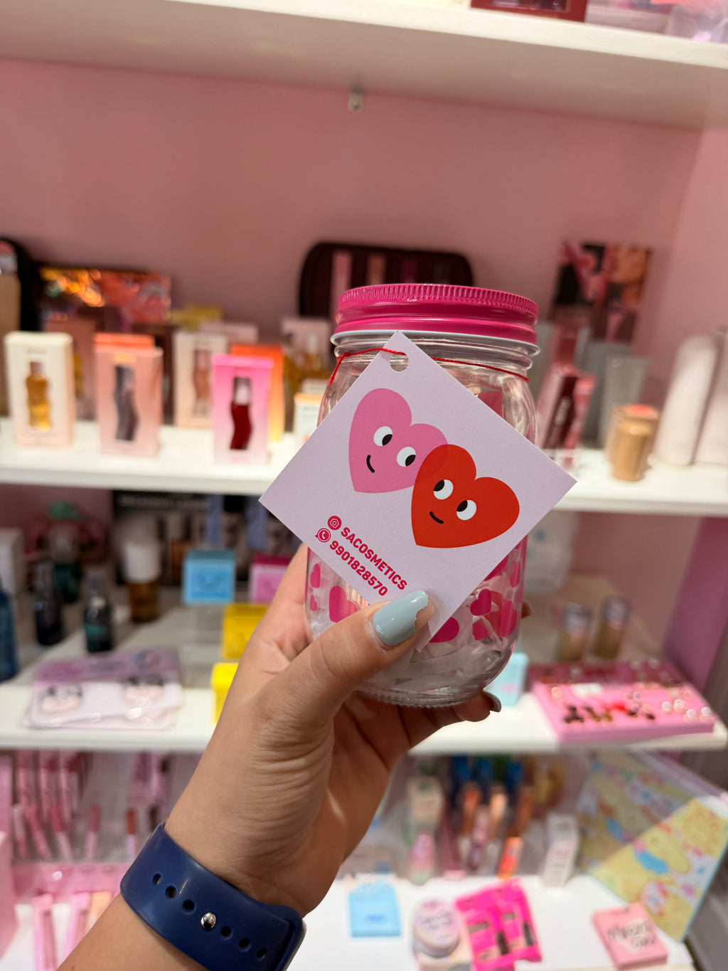 Vaso valentines fucsia