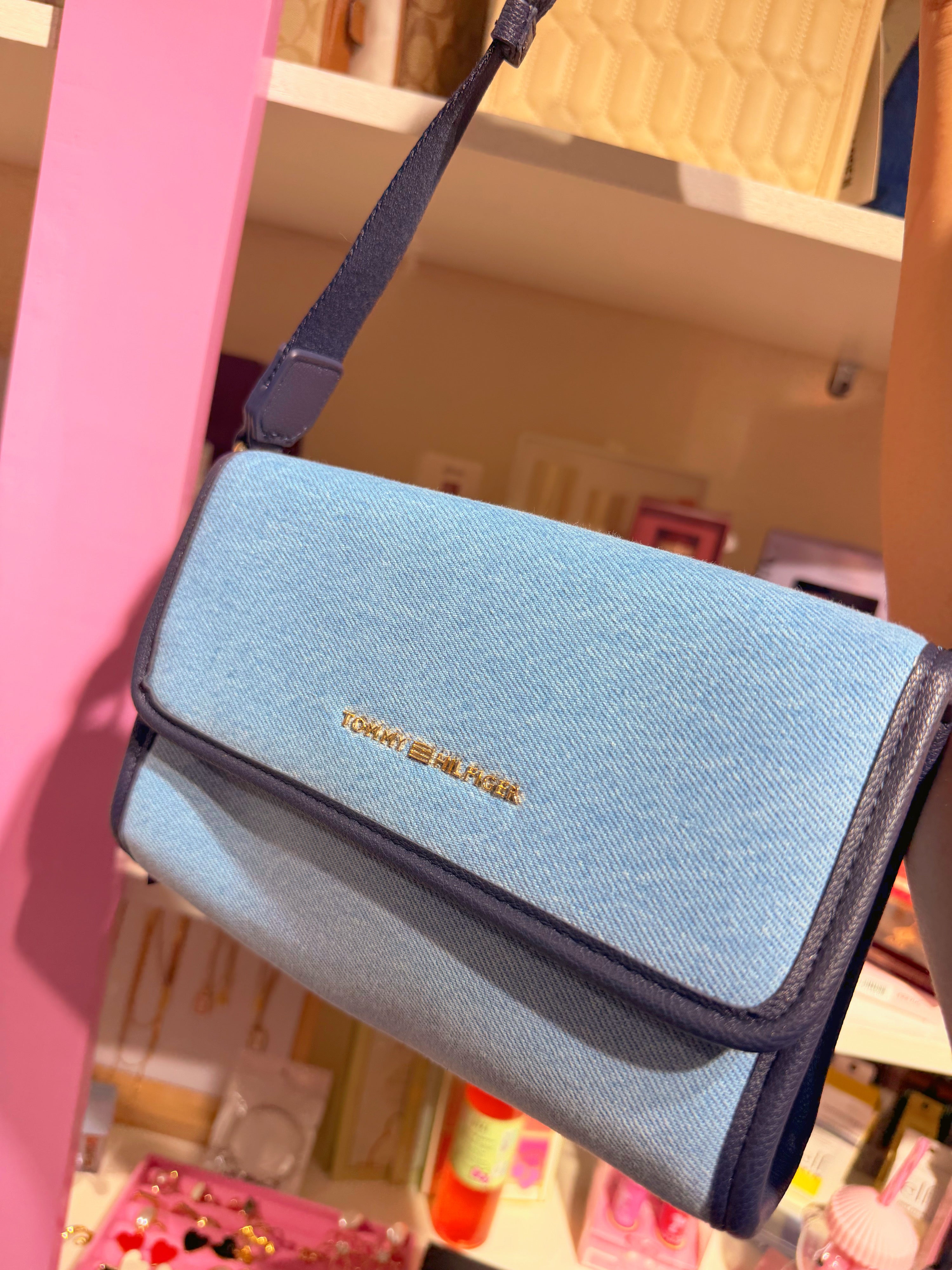 Crossbody Rectangular Azul mezclilla