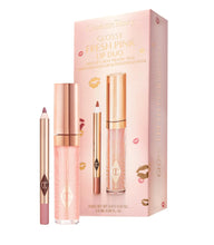 Cargar imagen en el visor de la galería, Mini Glossy Pink Lip Gloss + Lip Liner Set