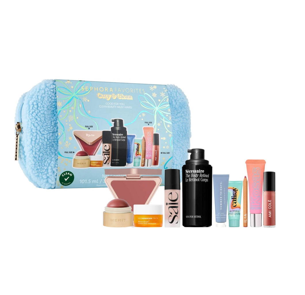 Cozy and Clean Makeup and Skincare Set sephora favorites PREORDEN