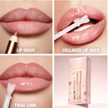 Cargar imagen en el visor de la galería, Mini Glossy Pink Lip Gloss + Lip Liner Set