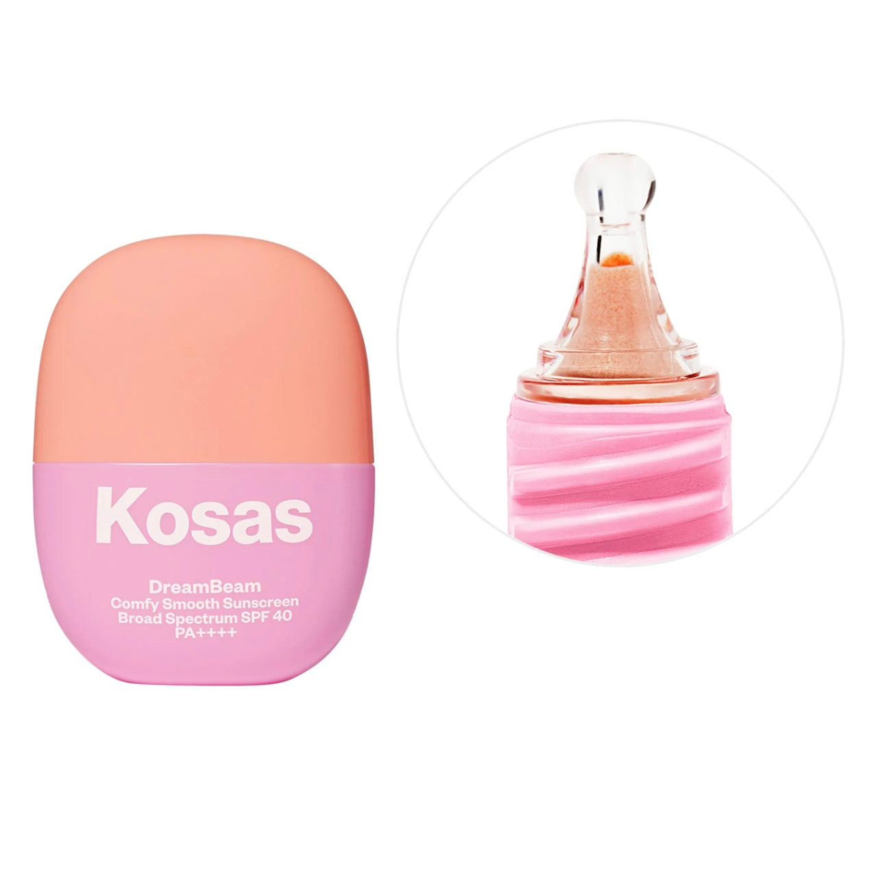 Mini DreamBeam Silicone-Free Mineral Sunscreen SPF 40 with Ceramides and Peptides kosas