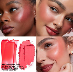 Major Headlines Double-Take Crème & Powder Blush Duo￼