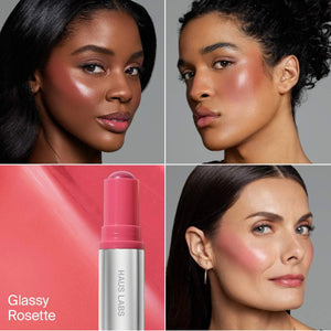 Color Fuse Longwear Hydrating Glassy Lip + Cheek Blush Balm Stick haus labs