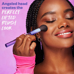 Angled cheek brush