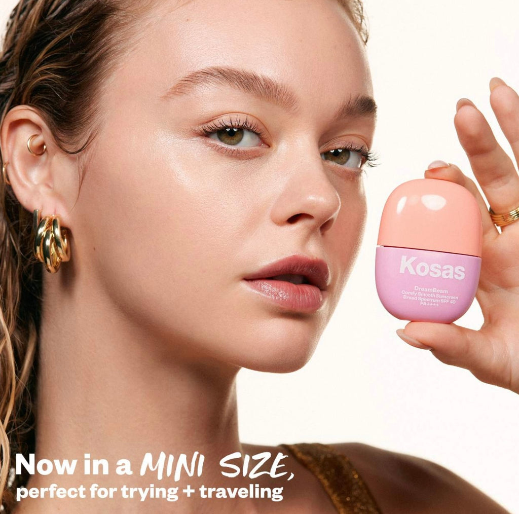 Mini DreamBeam Silicone-Free Mineral Sunscreen SPF 40 with Ceramides and Peptides kosas