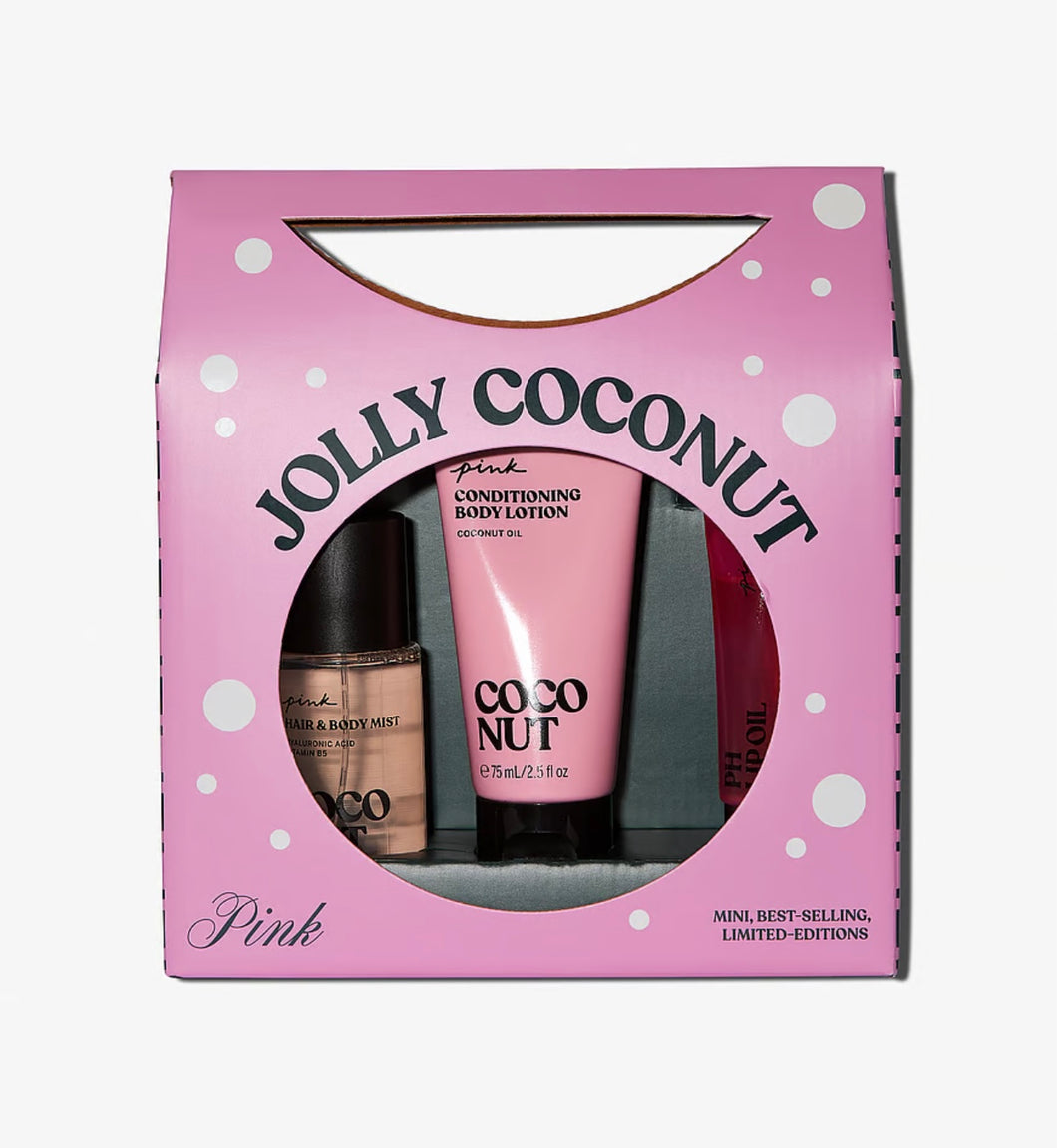 Jolly Coconut Body Care Gift Set pink