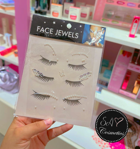 Gemas para el rostro plata