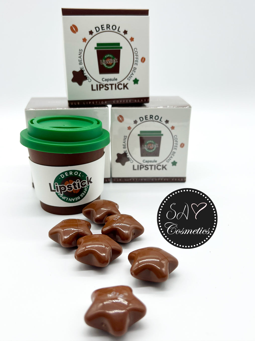 Labial vasito de café